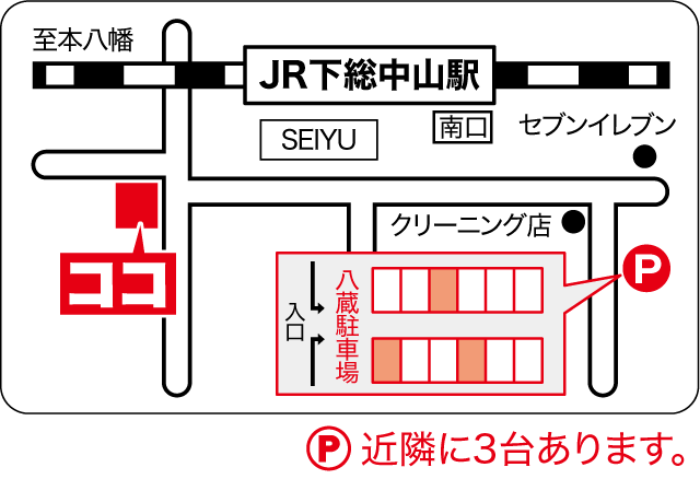 下総中山駅前整骨院マップ